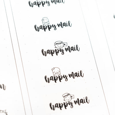 Scripts - Happy Mail Washi (1" Perforated, 10mm)
