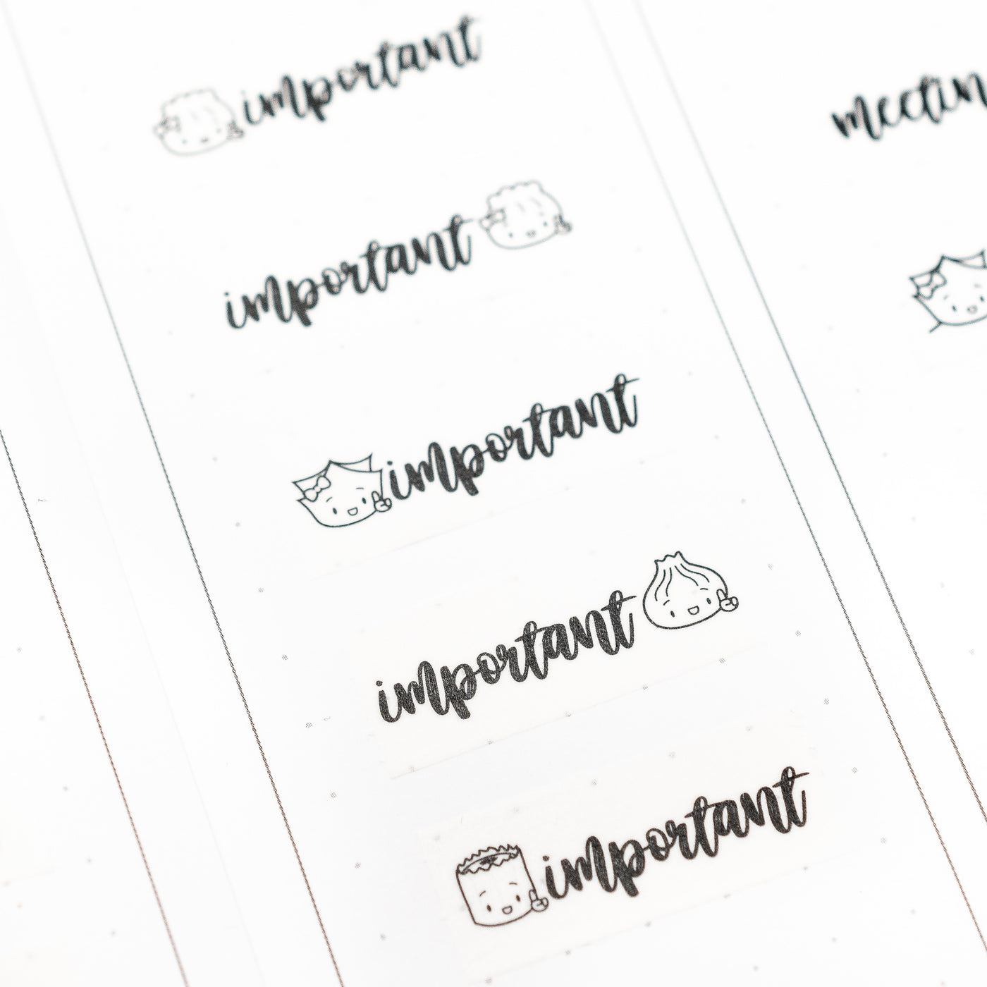 Scripts - Important Washi (1" Perforated, 10mm)