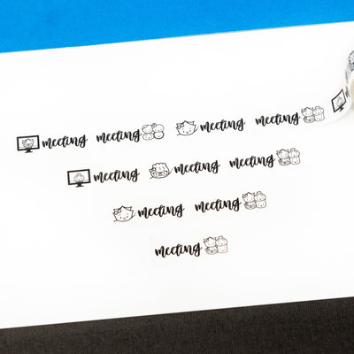 Scripts - Meeting Washi (1" Perforated, 10mm)