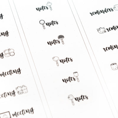 Scripts - Notes Washi (1" Perforated, 10mm)