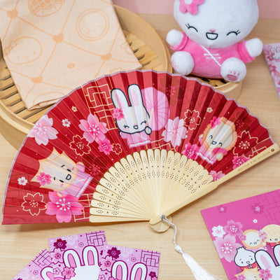 Year Of The Rabbit - [DAY 7] Handheld Bamboo Fan