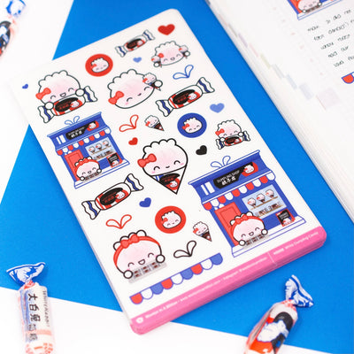 HS008 | White Dumpling Candy Washi Stickers