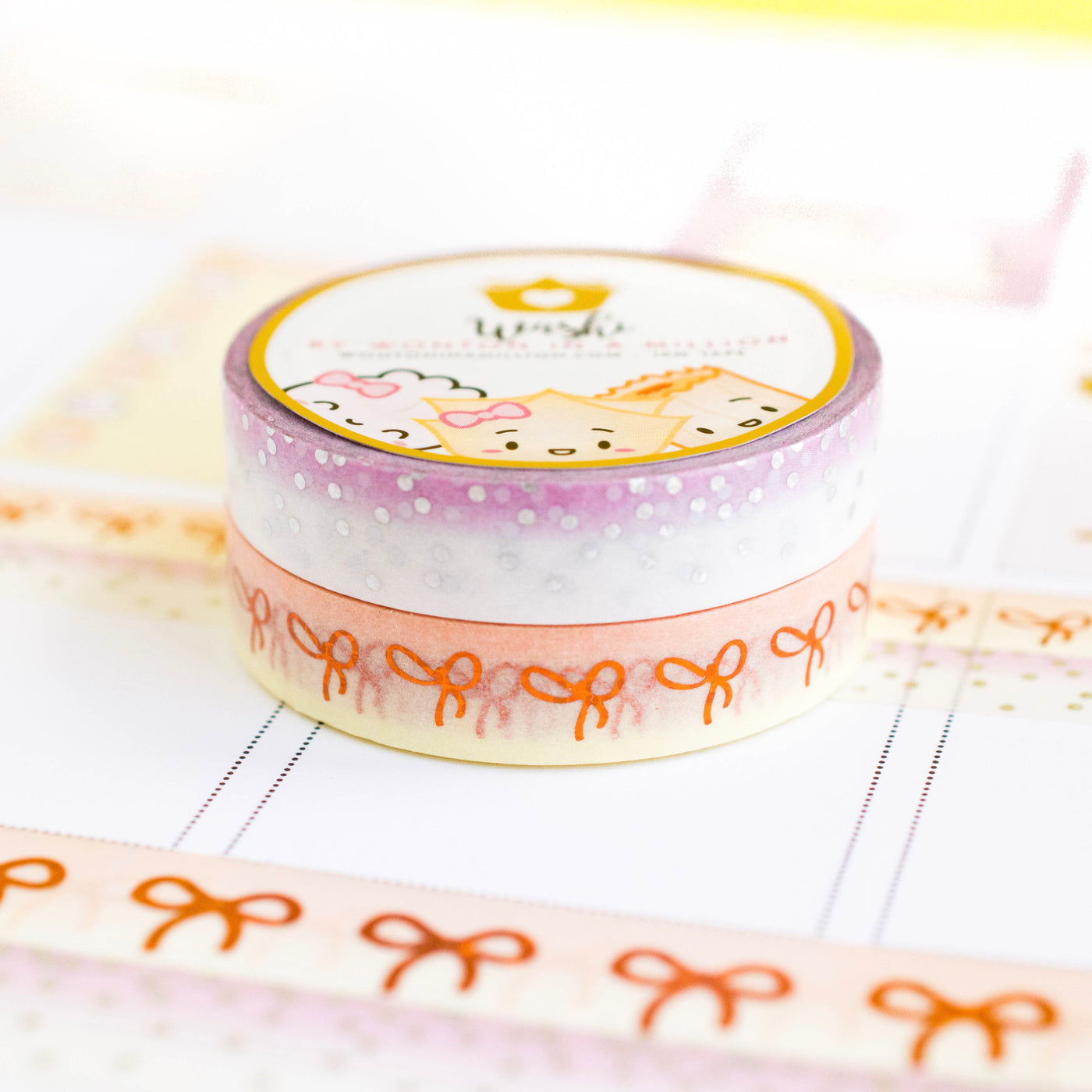 WW169 | Suey's Bow and Steamie's Confetti Washi (Set Of 2 - 10mm) [oops]